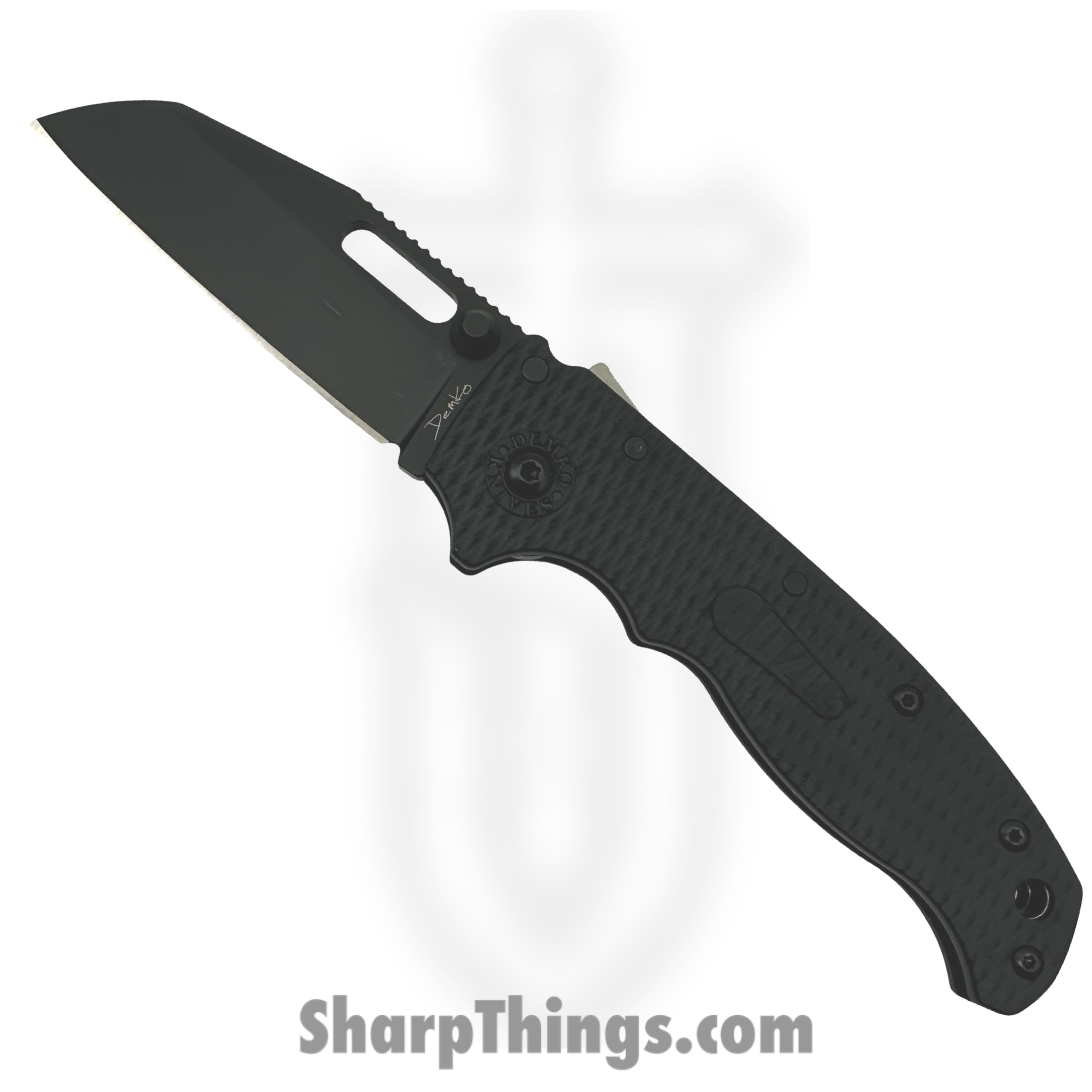 7a6ef02e-8401-41c3-895e-8524645df59a_DEMAD205F25B_1-scaled-1.png Demko Knives - DEMAD205F25B - AD 20.5 Shark-Lock - Folding Knife - D2 Coated Wharncliffe - Polymer - Black - Image 1
