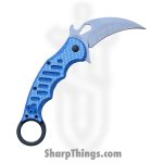 Fox Knives - FOX479BLTSW - Karambit - Folding Knife - N690 Stonewash - Twill CF - Blue