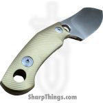 GiantMouse - GMF1-XL-BRASS - GMF1 XL - Fixed Blade Knife - ELMAX Satin Sheepsfoot - Brass - Natural