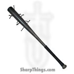 Heavy Barrel Designs - HBD-bat-7 - Nail Bat - Leather Cord Wrapped - Red and Black