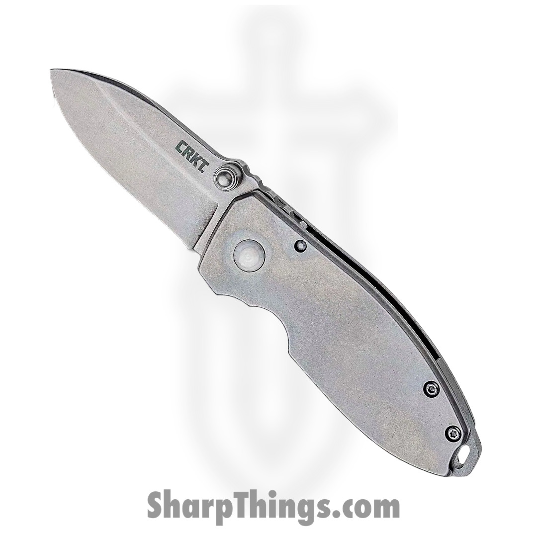 7ba93db8-3dd4-4254-948e-4f4f12ecca8f_2490_1.jpg CRKT - 2490 - Squid - Folding Knife - 8Cr13MoV Stonewash Spear Point - 2Cr13 - Grey - Image 1