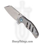 Kizer Cutlery - KI4488 - Chris Conaway c01c - Folding Knife - CPM S35VN Stonewash Sheepsfoot - 6Al4V Titanium - Gray