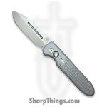 ProTech - BSATPDWAI - Prometheus Design Werx Invictus - Automatic Knife - Stonewash Magnacut Spear Point - Alu Scales MOP Button Safety - Gray
