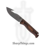 Benchmade - 15004 - Saddle Mountain Skinner - Fixed Blade Knife - CPM-S30V Satin Drop Point - Stabilized Wood - Brown
