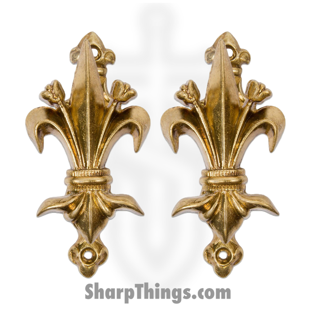 7c170b8c-ddce-4e3d-a436-06feef8b8e54_DX11L_1.jpg Denix - DX11L - Sword/Gun Hanger 2 Piece Set - Metal - Bronze - Image 1