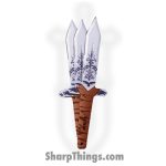 World Knife Throwing League - WKTL140 - Barbarian Throwing Knife Odin's Fury (Set of 3) - Fixed Blade Knife - 3CR13 Stainless Two Tone Satin Dagger - 3CR13 Stainless - Brown Black