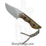 Cave Blades - CB-SAM-WEST - Samaritan - Fixed Blade Knife - CPM 154 Blasted Drop Point - Olive Wood - Western