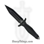 Takumitak - TKF303 - Protector - Fixed Blade Knife - 3Cr13 SS Coated Spear Point - FRN - Black/ Coyote Tan