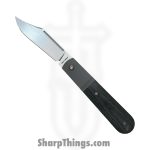 Jack Wolf Knives - PRIMO-01-LIN-MIC-BLK - Primo Jack - Folding Knife - S90V Satin Clip Point - Linen Micarta - Black
