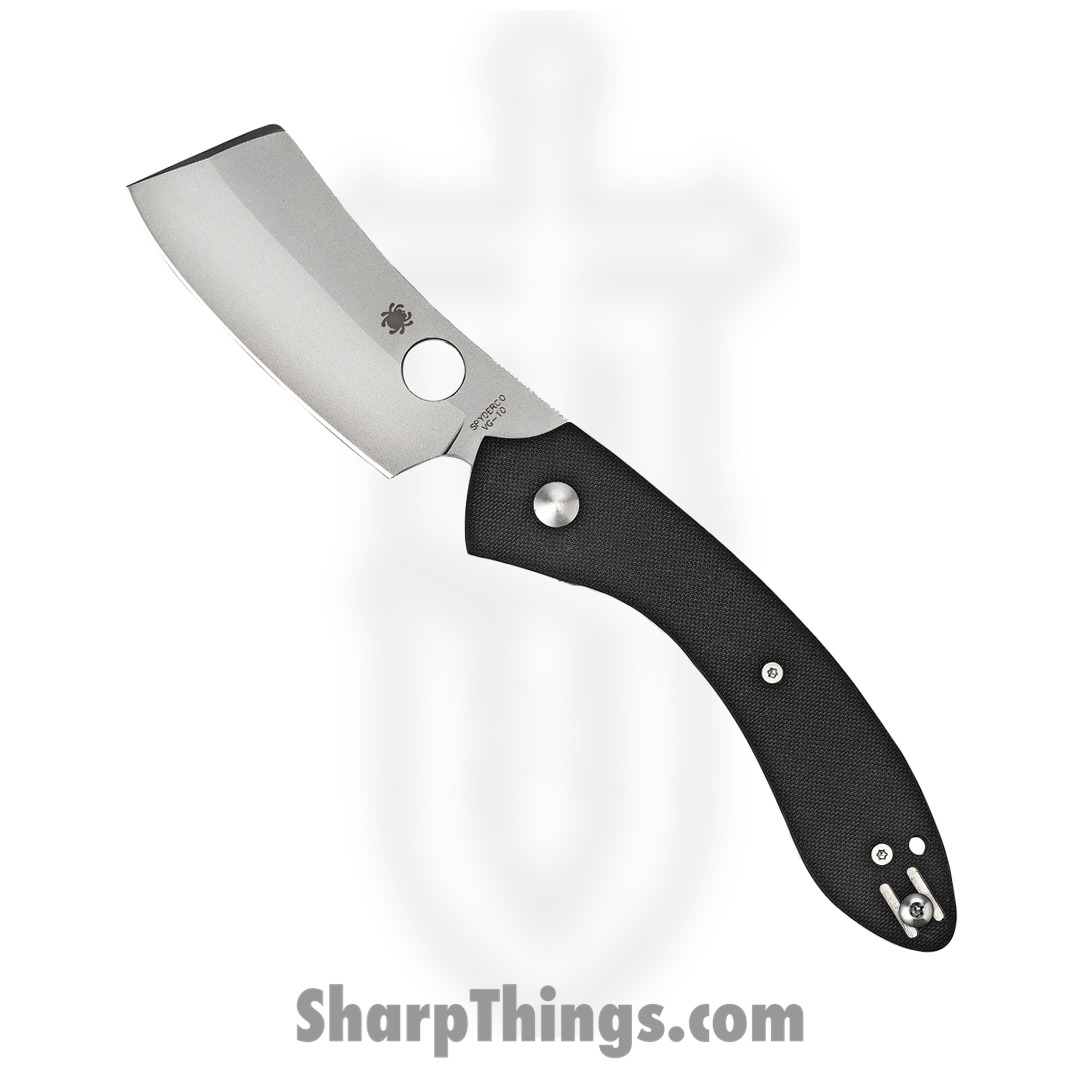 7cf5ae4f-c523-4048-ae86-09f58e96050a_SC177GP_1.jpg Spyderco - SC177GP - Roc - Folding Knife - VG-10 Blasted Cleaver - G10 - Black - Image 1
