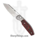 CJRB - J1929BTFCMV - Ekko - Folding Knife - CPM-S90V Sand Polished Sheepsfoot - Titanium with Mars Valley FatCarbon Inlay - Red