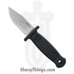 Demko Knives - 4034SS Clip - Armiger 2 - Fixed Blade Knife - 4034 SS Satin Clip Point - TPR - Black