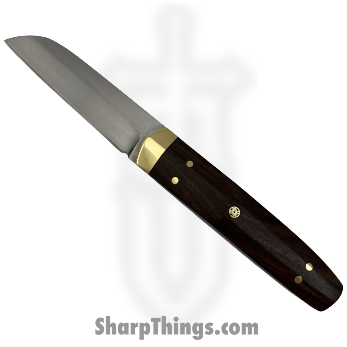 7dbf42fb-955c-4f60-882a-ce04fe20e56c_RRC-ShTN-01_1.jpg Royalty Rings Co. - RRC-ShTN-01 - Sheepfoot tanto - Fixed Blade Knife - 1085 HC Satin Sheepsfoot - Rosewood - Brown/Bronze - Image 1