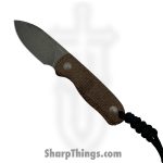 Kizer Cutlery - 1094A1 - Drop Bear - Fixed Blade Knife - AEB-L Stone Wash Spearpoint -Brown Burlap Micarta