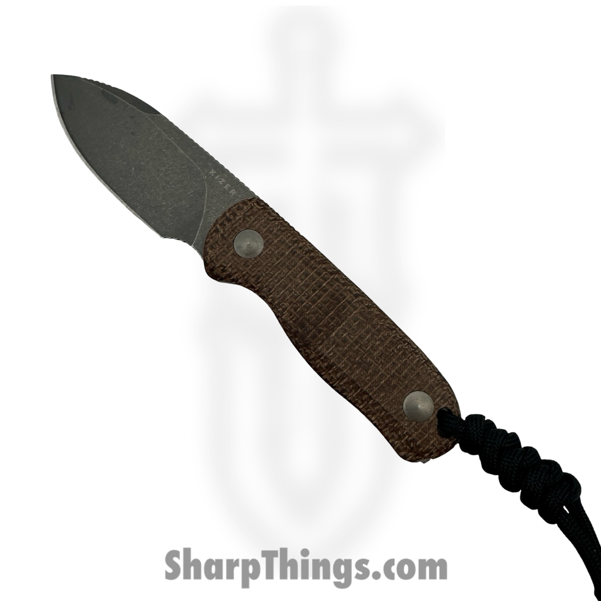 7e047389-63e6-4ff8-9541-0ea1ce5b2e1c_1094A1_1.jpg Kizer Cutlery - 1094A1 - Drop Bear - Fixed Blade Knife - AEB-L Stone Wash Spearpoint -Brown Burlap Micarta - Image 1