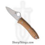 Spyderco - SC255CMP - SpyOpera Lockback - Folding Knife - M390 Satin Drop Point - Canvas Micarta - Brown