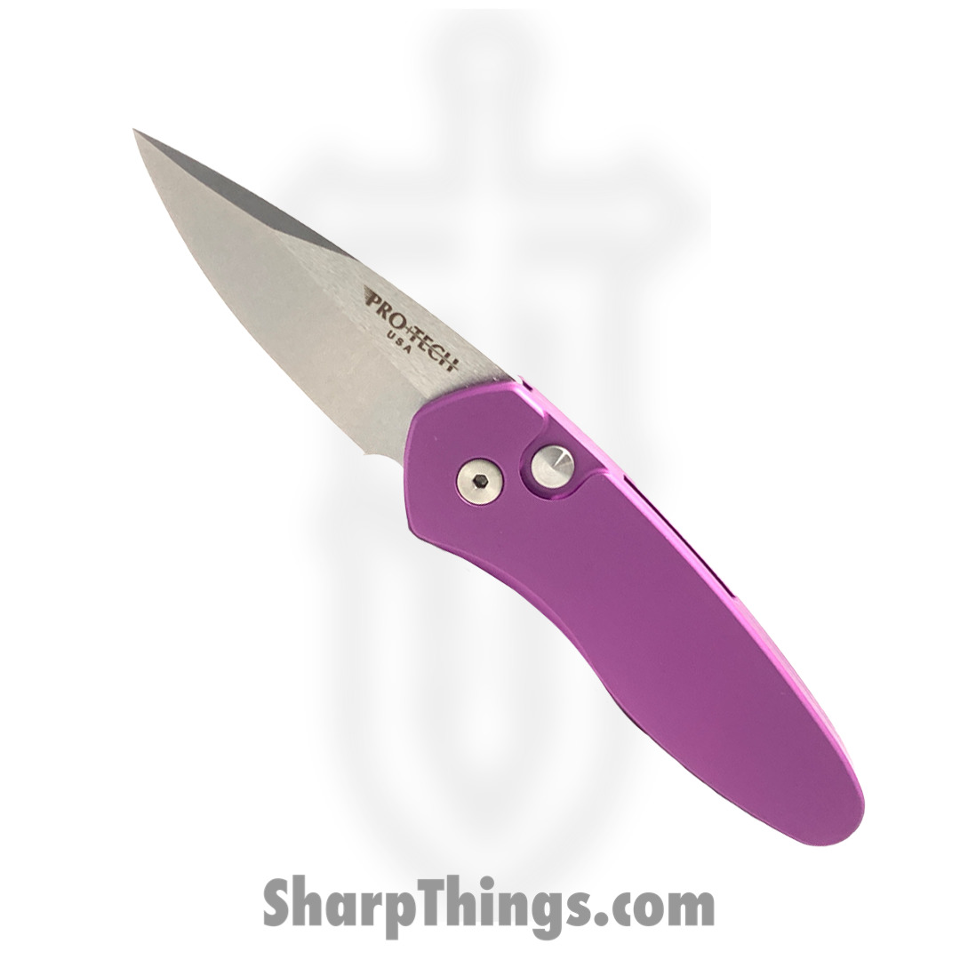 7e1f3a01-8d1e-45e9-8838-6a86cc714bfe_2905-PURPLE_1.jpg ProTech - 2905-PURPLE - Sprint - Automatic Knife - S35VN Stonewash Drop Point - Aluminum - Purple - Image 1