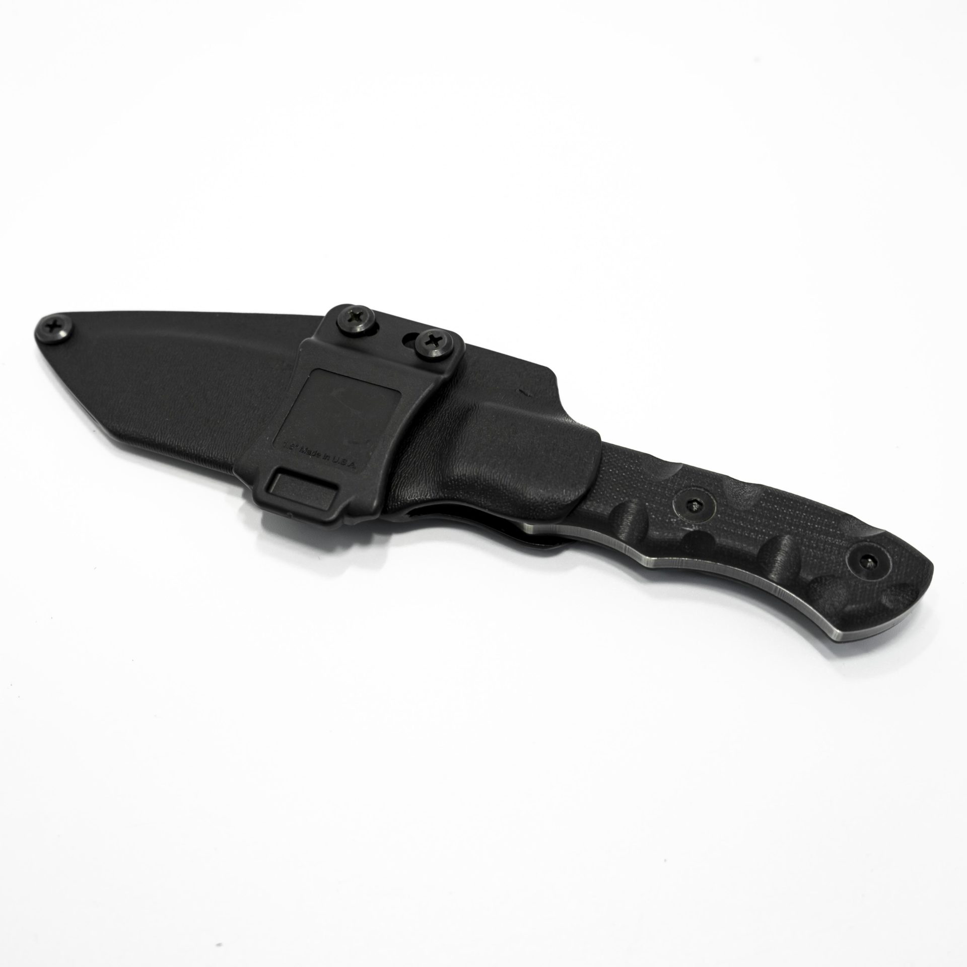 7e6c7351-8f02-4b57-9052-2d40285db610_BushBlkGG_1.jpg T.Kell Knives - BushBlkGG - Bushman - Fixed Blade Knife - 80CRV2 Nickle Boron Coated Drop Point - G10 - Black Grenade Grip - Image 1