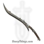 United Cutlery - KR0076 - Mithrodin Sword Dark Edition - Fixed Blade Knife - 420 Stainless Steel Dark Iron - Leather Wrapped - Black