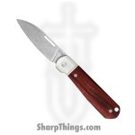 Case Cutlery - CA42229 - Highbanks - Folding Knife - CPM 20CV Two Tone Modified Wharncliffe - Rosewood Aluminum Bolsters - Brown