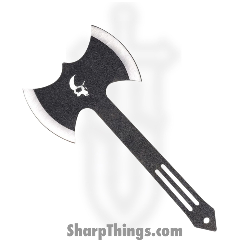 7eb8e0d4-fe7c-4338-88c0-97b9b3f6ef45_9072BK_1.jpg Razor Tactical - 9072BK - Skull Axe - Axe - 440 SS Two Tone - Stainless - Black - Image 1