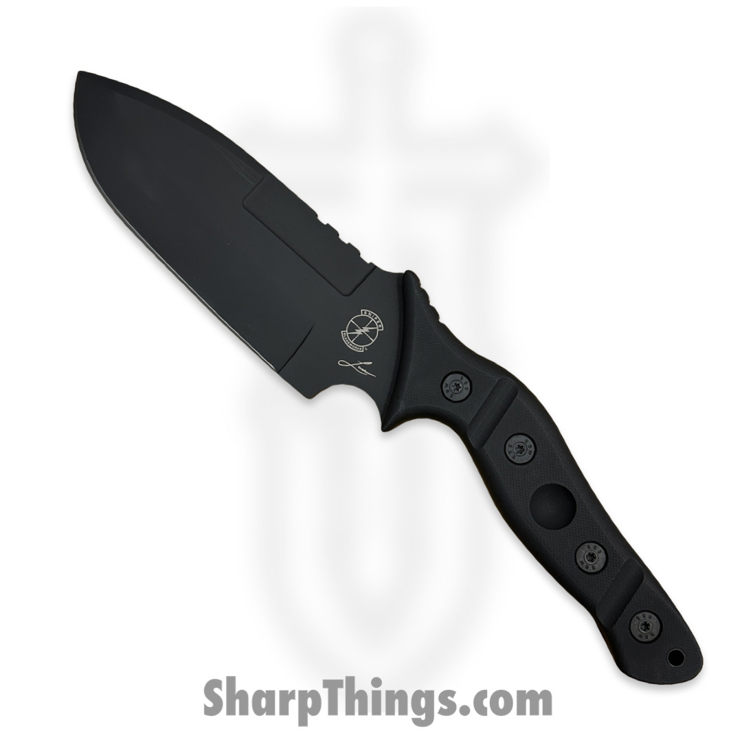 7ebb2d6c-fc91-41f7-a5db-cd54c50f0bdc_SBMamuBlk_1.jpg Sniper Bladeworks - SBMamuBlk - MAMU - Fixed Blade Knife - 420 HC Coated Spear Point - G10 - Black - Image 1