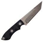 T.Kell Knives - TntoBlackGG - Tanto - Fixed Blade Knife - 80CRV2 Nickle Boron Coated - G10 - Black Grenade Grip