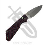 ProTech - SnGMC2 - Custom Strider SnG Edition - Automatic Knife - 154CM Stonewash Drop Point - Aluminum/Micarta - Blue/Red