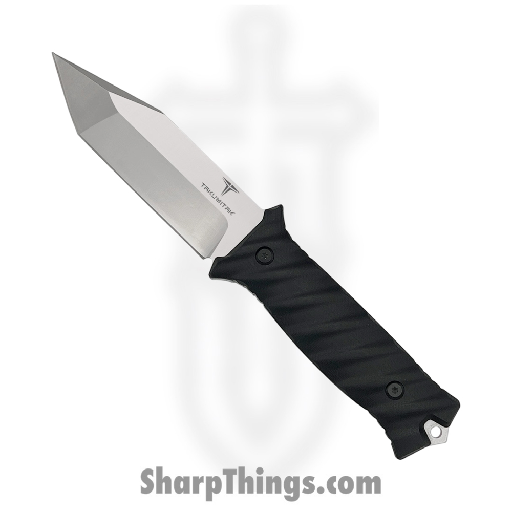 7f9b30c4-0303-4ab7-8f1f-79ff547445b3_TKF201SL_1.jpg Takumitak - TKF201SL - Fulcrum - Fixed Blade Knife - D2 Polished Tanto - G10 - Black - Image 1