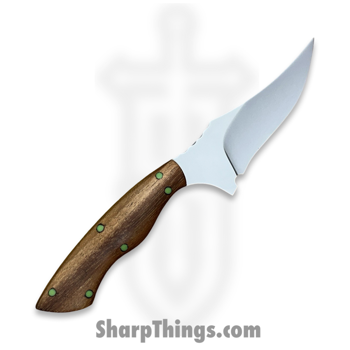 7fe1e847-c2bc-49a8-b208-4bc46969db6a_CB-Reap-BB-WD_1.jpg Cave Blades - CB-Reap-BB-WD - Reaper - Fixed Blade Knife - CPM 154 Blasted Skinner - Wood - Brown/Green - Image 1