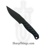 Half Face Blades - HFBCROBKG107 - Crow Scalper - Fixed Blade Knife - S45VN Armor Black Cerakote Drop Point - G10 Chaos Grip - Black