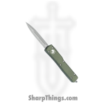 Microtech - 147-10APOD - UTX-70 - OTF Auto - Elmax, M390, 204P Apocalyptic Dagger - 6061-T6 Aluminum - OD Green
