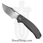 Kunwu - KUNX707T1A - Django Crossbar Lock - Folding Knife - ELMAX Satin Clip Point - Titanium - Textured