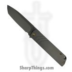 Medford Knife and Tool - MK214SPT-30PV-T1C1-BP - The Antik - Folding Knife - S35VN Coated Tanto - Titanium - Black