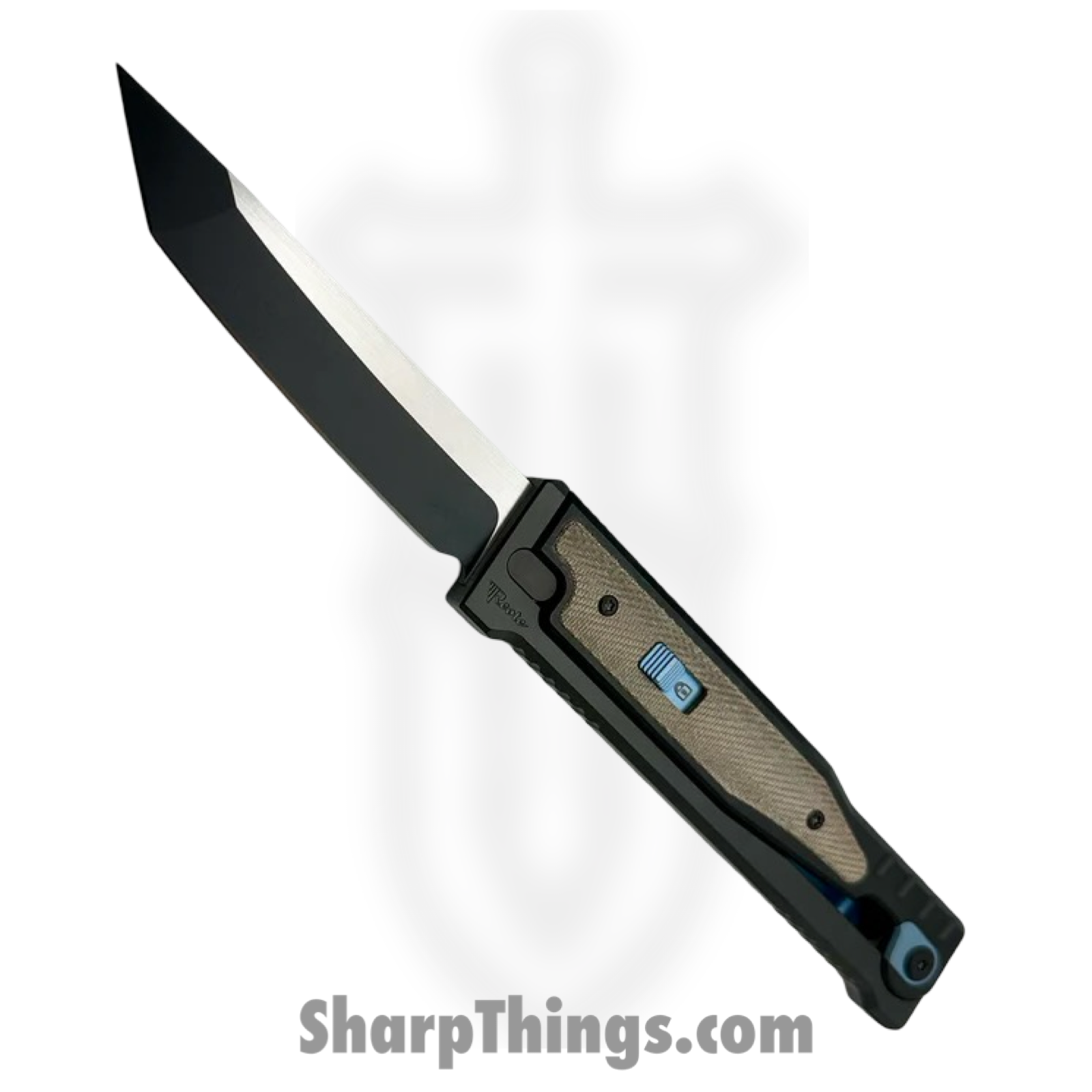 80c2936e-ae60-4c83-bc2c-e59706e698af_EXO1233ELMI_1.png Reate Knives - EXO1233ELMI - EXO - Gravity Knife - ELMAX Coated Tanto - Titanium Micarta - Green - Image 1