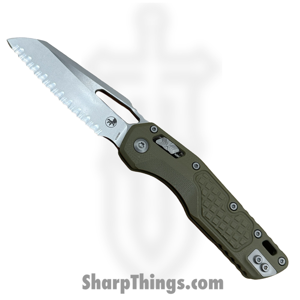 80d0b1df-4954-4e5d-9cd4-ffab66d60b3d_210-12FRGTODLM_1.jpg Microtech - 210-12FRGTODLM - MSI "Lawnman" RAM-LOK - Folding Knife - M390MK Stonewash Sheepsfoot F/S - Frag G10 - OD Green - Image 1
