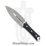 Microtech - 201-10 - Borka Blades SBD - Fixed Blade Knife - Stonewash Dagger - G10 - Black