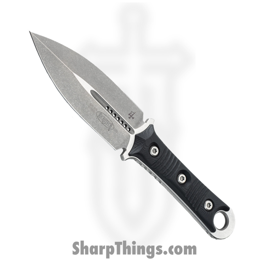 8112caed-f5b3-46bf-81f3-9a84f17aff9e_201-10_1.jpg Microtech - 201-10 - Borka Blades SBD - Fixed Blade Knife - Stonewash Dagger - G10 - Black - Image 1
