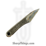 Royalty Rings Co. - RRC-Selene-1 - Selene - Fixed Blade Knife - Baker Forge Damascus Kiridashi - Skeletonized - Natural