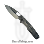 Medford Knife and Tool - 030724J - Infraction - Folding Knife - S45VN DLC Drop Point - Aluminum "Peaks and Valleys" - Black