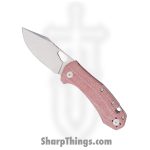 GiantMouse - ATELIER-RED-CANVAS - ACE Atelier ("Mini Grand") - Folding Knife - Elmax Stonewash Clip Point - Canvas Micarta - Red