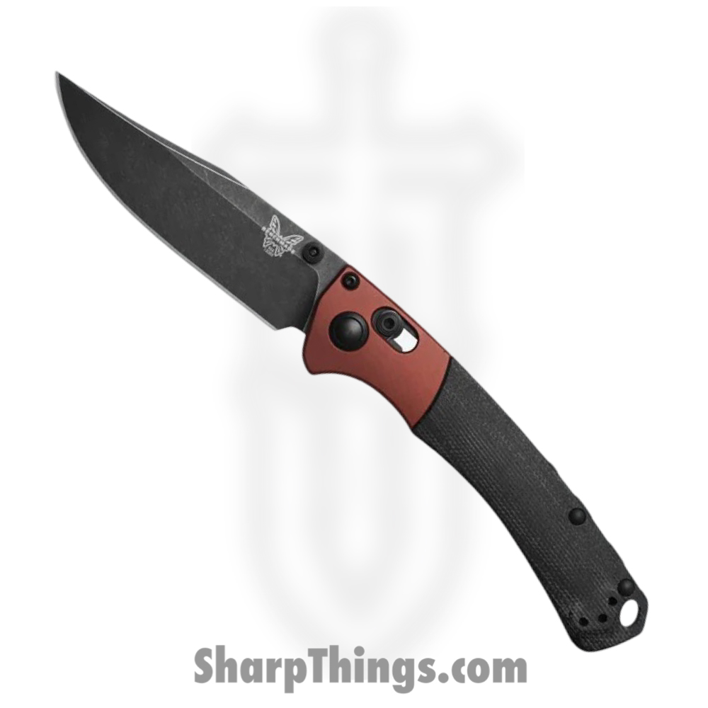 82364154-2078-4bf8-91ae-6659720d5ffc_15085BK-04_1.jpg Benchmade - 15085BK-04 - Mini Crooked River - Folding Knife - CPM MagnaCut DLC Battlewash Clip Point - Aluminum Canvas Micarta - Burnt Copper Black - Image 1