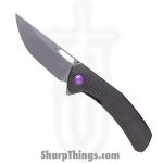 Tactile Knife Co. - 20-AR-MC01-TTF1 - Archer - Folding Knife - CPM MagnaCut Matte Drop Point - Titanium - Black/Purple