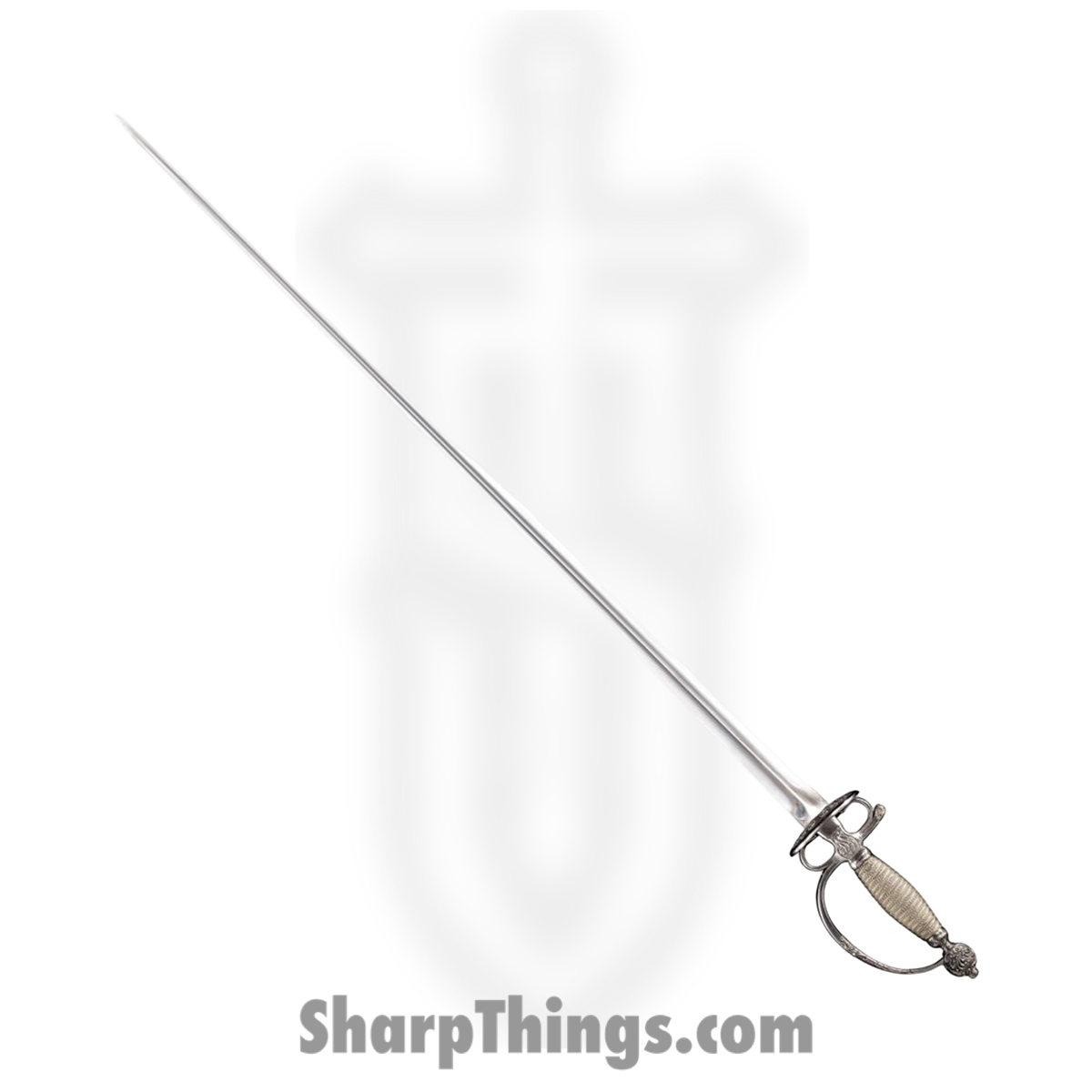 829144b3-54e9-420a-8e20-a2bd79738028_CS88SMS_1.jpg Cold Steel - CS88SMS - Small Sword - Fixed Blade Knife - 1060 HC Satin Sword - Wire Wrapped - Silver - Image 1