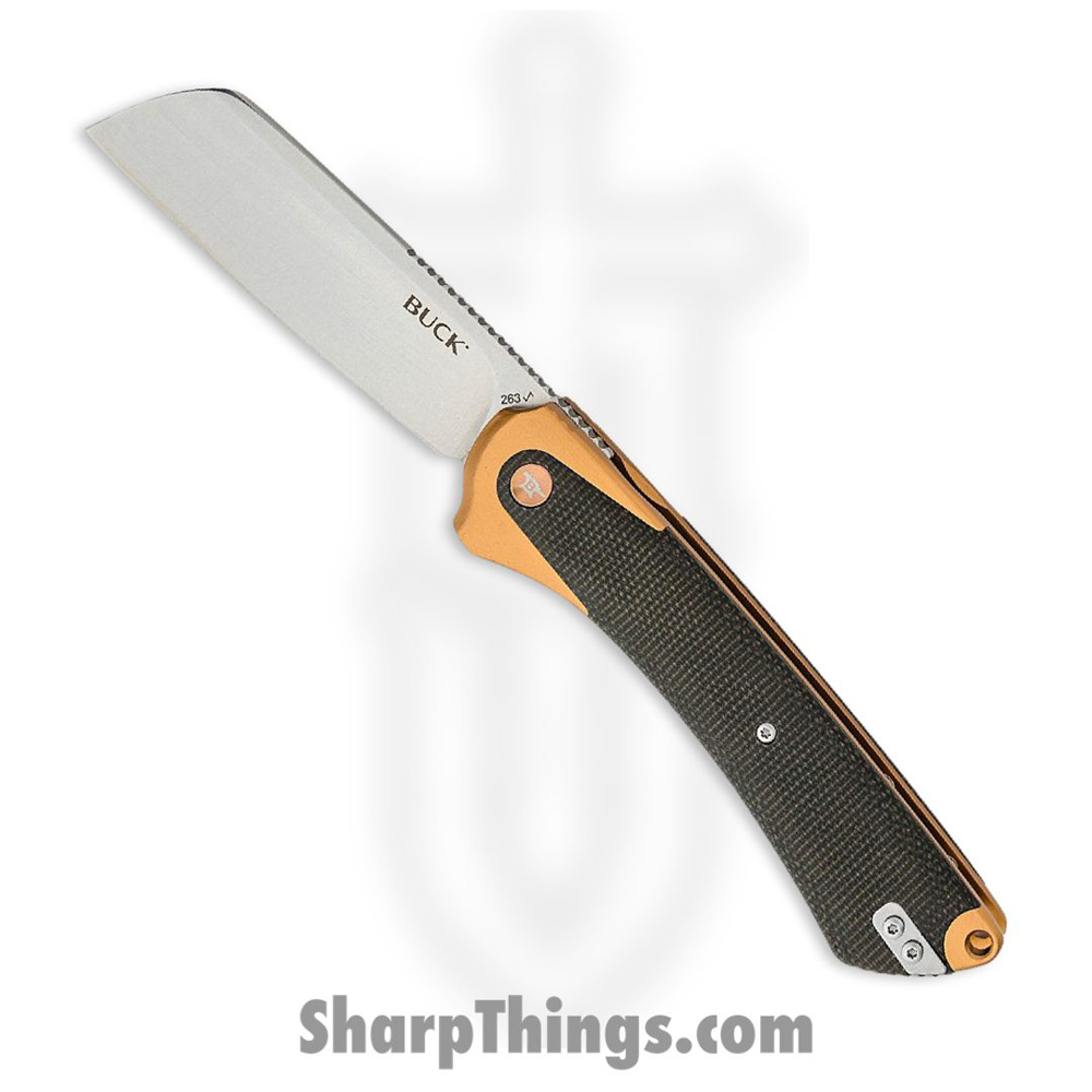 82f48d35-67d3-42aa-9382-58f15d19bff8_BU263CPS1_1.jpg Buck - BU263CPS1 - HiLine XL Linerlock - Folding Knife - D2 Tumbled Cleaver - Copper Anodized Aluminum Micarta Inlay - Copper Black - Image 1