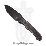 Microtech - 191C-1DLCTCFITI - Anax - Folding Knife - M390 DLC Tanto - Titanium/CF Inlay - Black