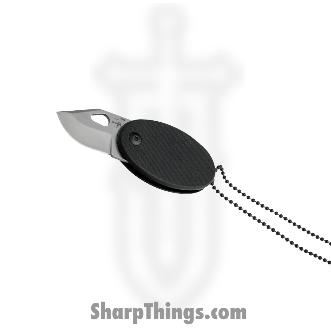 833e5787-ff1e-494d-b61b-367d0d6df6f4_BOP01BO198_1.png Boker Plus - BOP01BO198 - L’Egg Neck Knife - Folding Knife - D2 Satin Clip Point - G10 - Black - Image 1