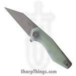 Damned Designs - DMN007GJ - Fenrir - Folding Knife - 154CM Stonewash Wharncliffe - G10 - Jade