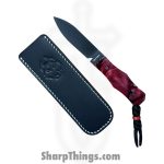 Jack Wolf Knives - VAMPI-FX-01-KIR-TRU-BLD - Vampire FIXedc - Fixed Blade Knife - S90V DLC Spear Point - Kirinite - Red - Black