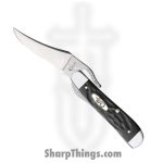 Case Cutlery - CA18224 - RussLock - Folding Knife - Tru-Sharp™ Stainless Polished Clip Point - Jigged Synthetic - Black